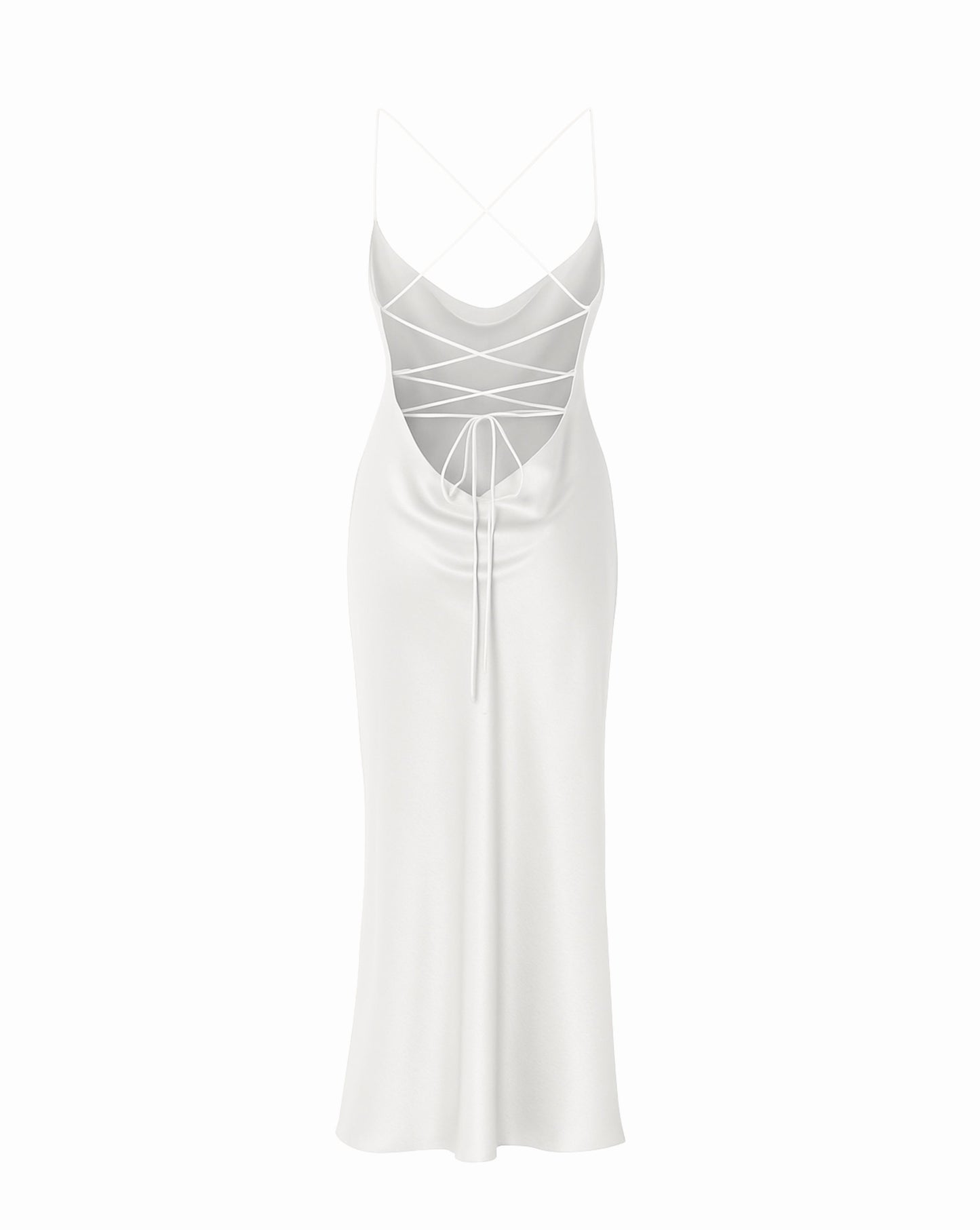 Ivory Serenade Silk Dress