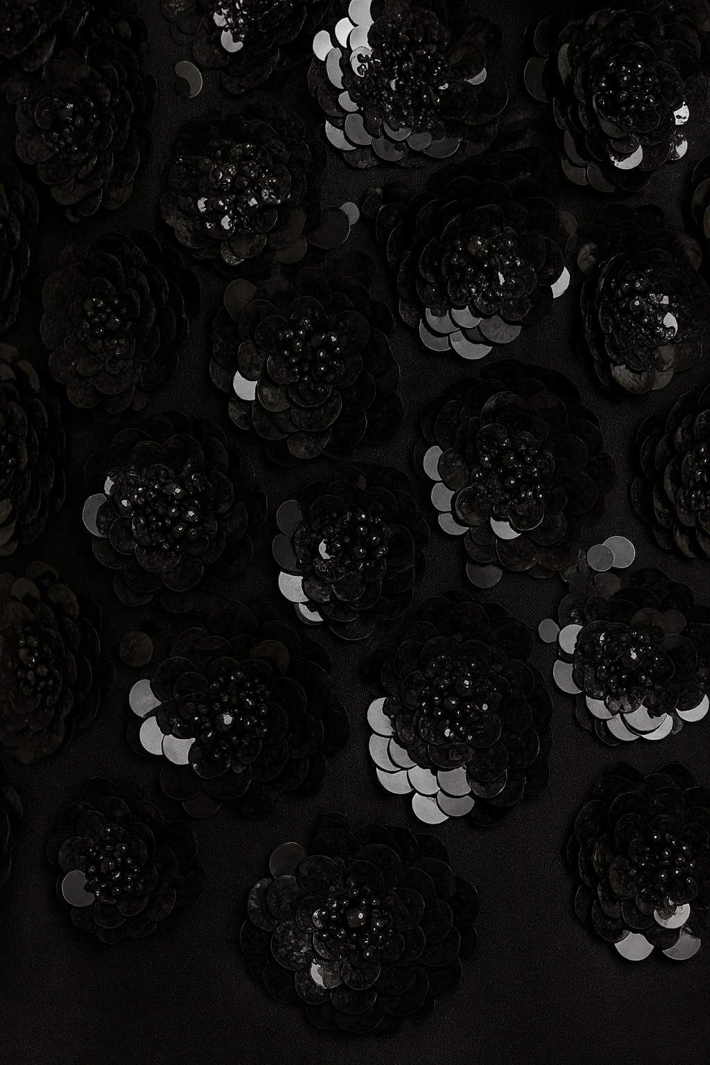Midnight Black Bloom Gown