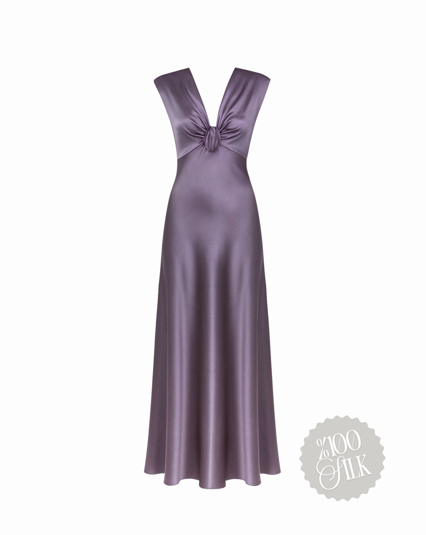 Amethyst Dusk Silk Dress
