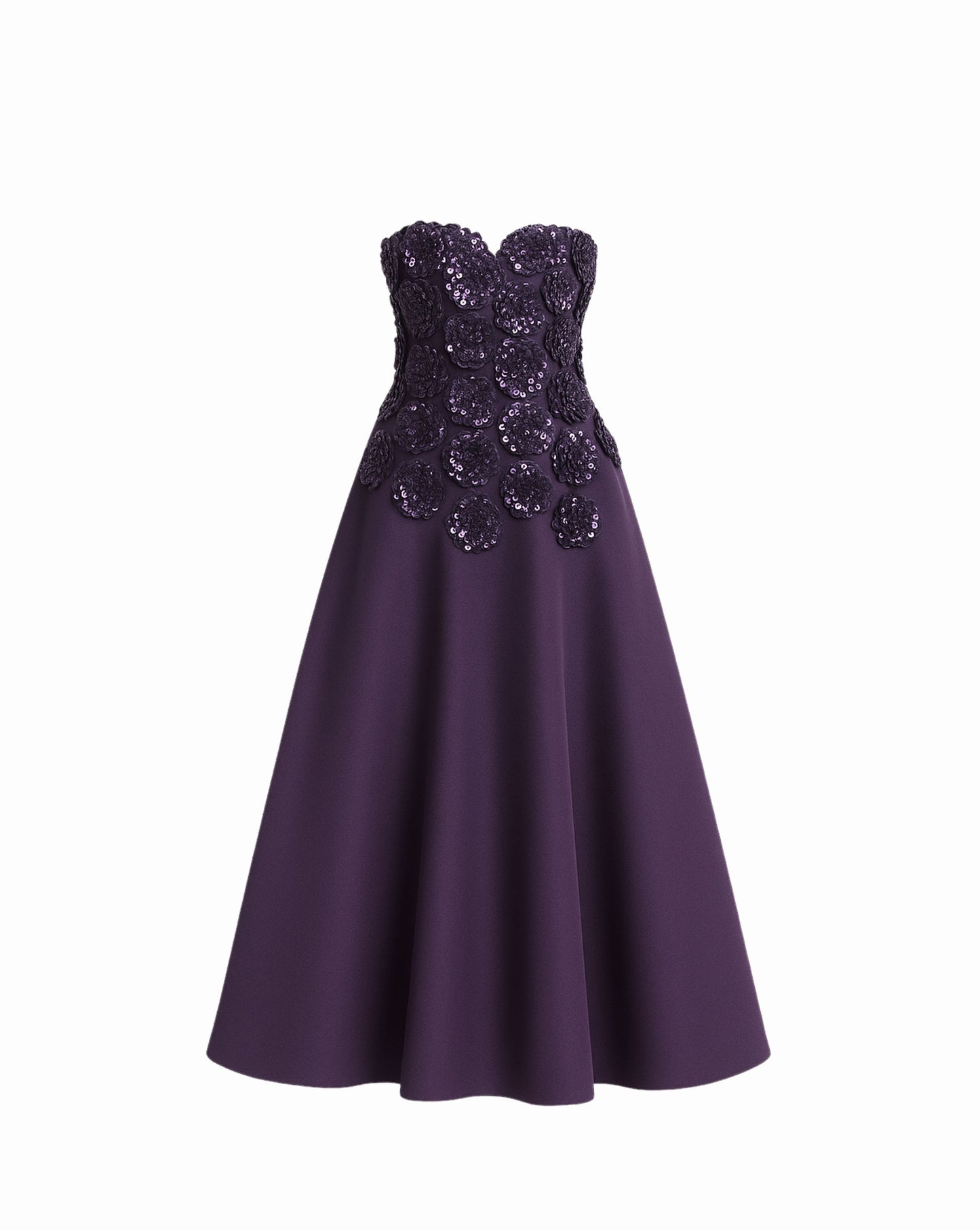 Midnight Plum Bloom Gown
