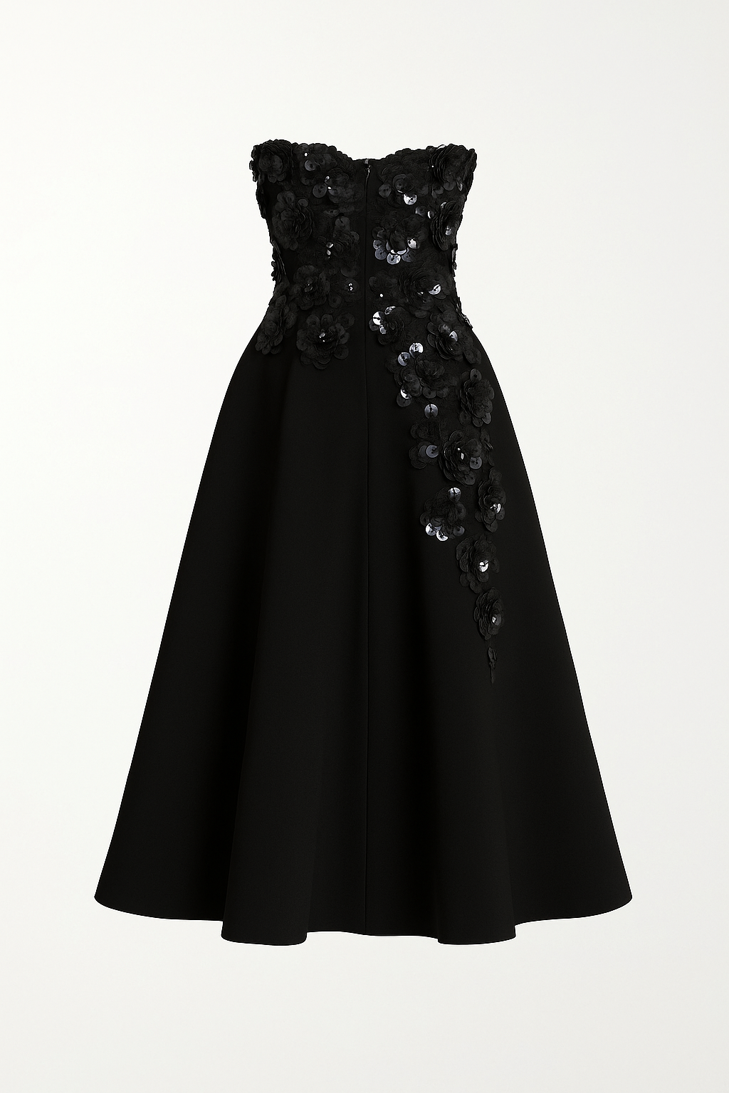Midnight Black Bloom Gown
