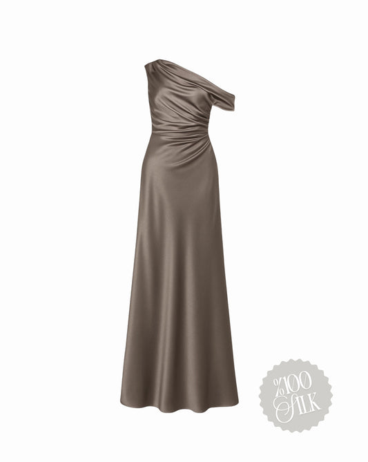 Mocha Eclipse Silk Gown