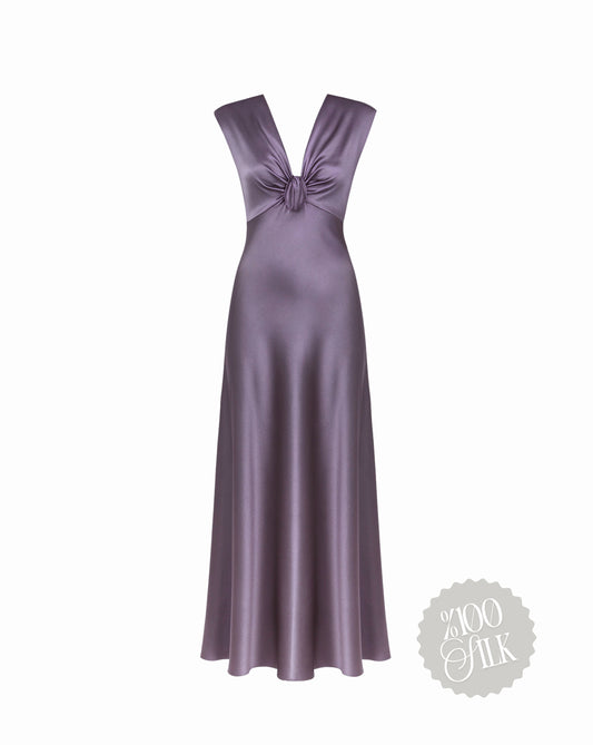 Amethyst Dusk Silk Dress
