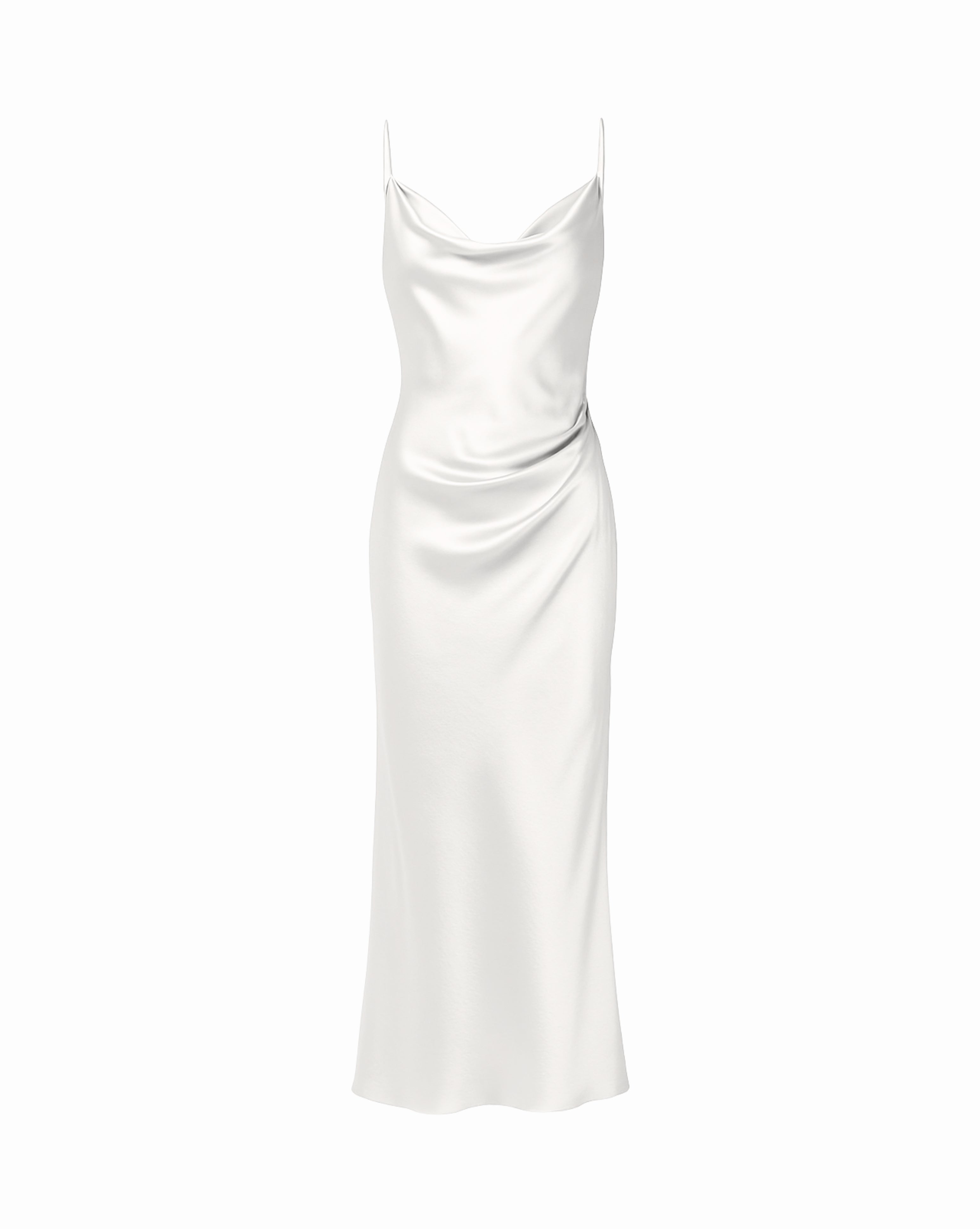 Ivory Serenade Silk Dress