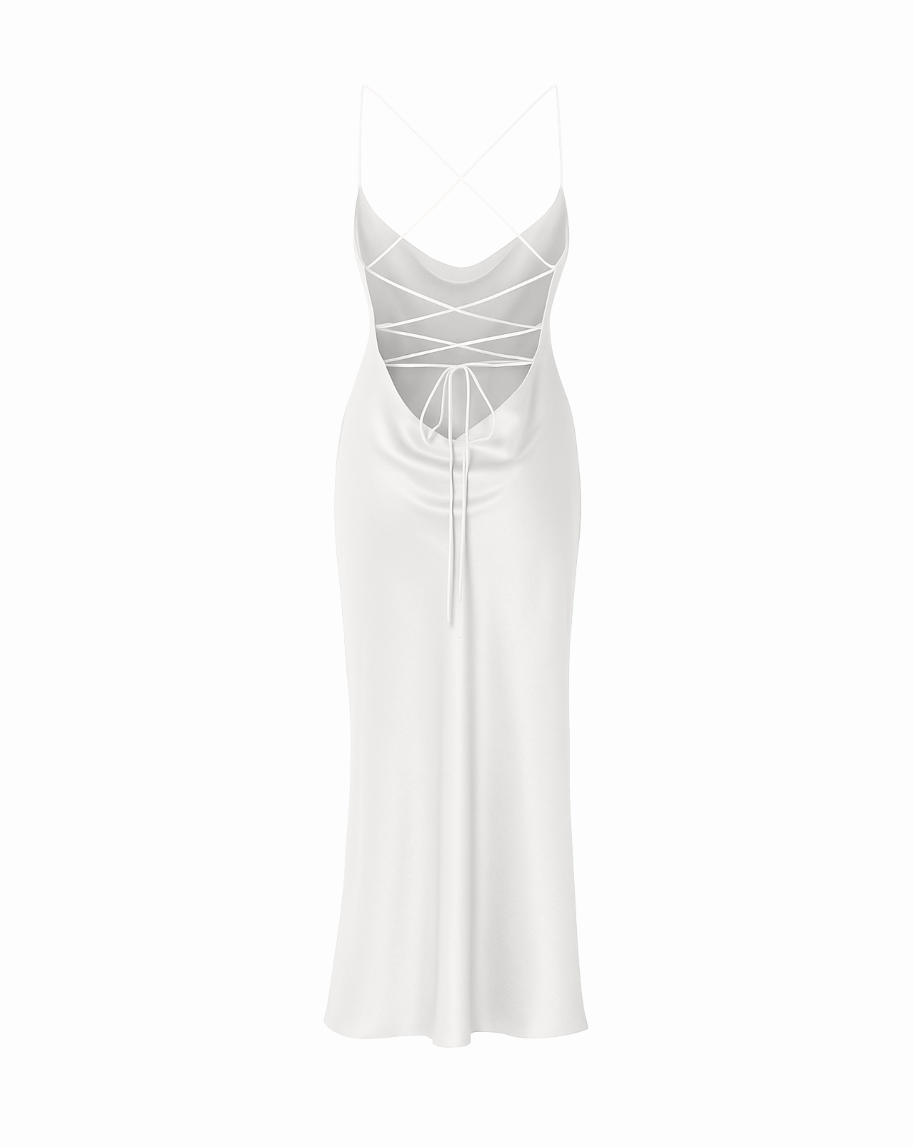 Ivory Serenade Silk Dress