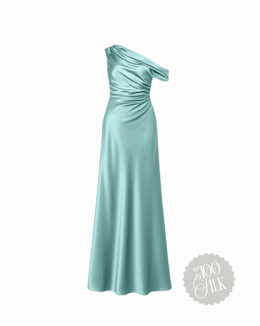 Mint Eclipse Silk Gown